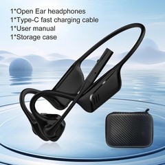 Smof Open-Ear Headphones with Mic, Bluetooth Headphones with Microphone Bluet…