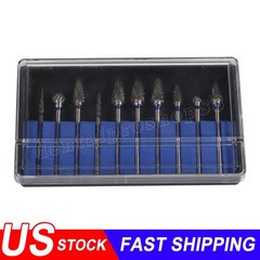 10 Dental Tungsten Carbide Cutter Burs Plaster Alloy Acrylic Drill 2.35MM HP2.35