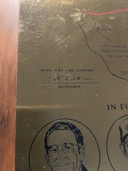 Exxon Mobile Overseas Pipeline Company Plaque Saudi Arabia 1980 – 1983 (named)