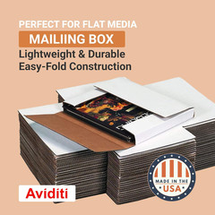 Shipping Boxes Medium 12.5″L X 12.5″W X 1″H 50-Pack – Corrugated Cardboard Box f