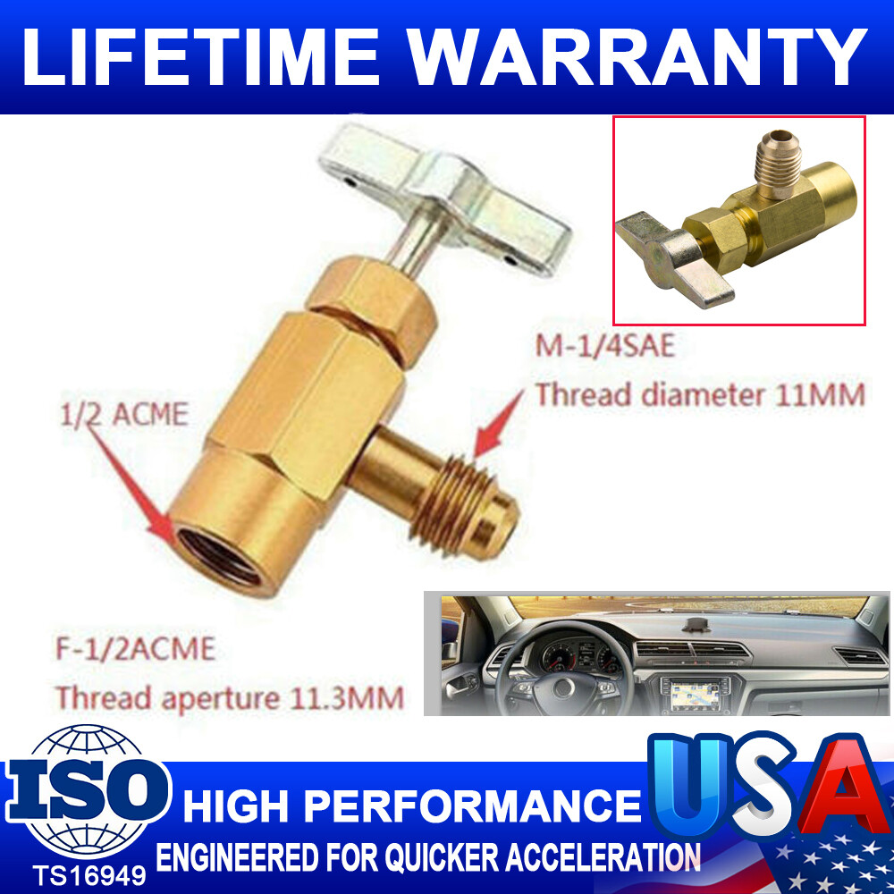 HVAC AC Can Tap Valve Refrigerant Dispenser Tank Adapter 1/4 Freon hose Self Kit