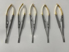 Lot of 5 HU FRIEDY Castroviejo straight Needle Holder 7″ 18cm NH5024