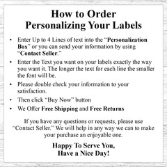 60 Return Address Labels Personalized Printed 3/4 x 2 1/4 Script