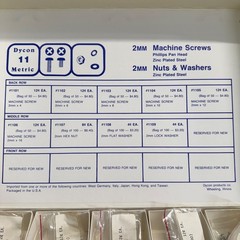 Dycon M2, M2.5, M3, M4 Fasteners with 2485 pcs. See exact list in Description.