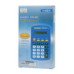CalcPal EAI-80 Basic Solar Calculator, Dual-Power for School, Home or Office:…