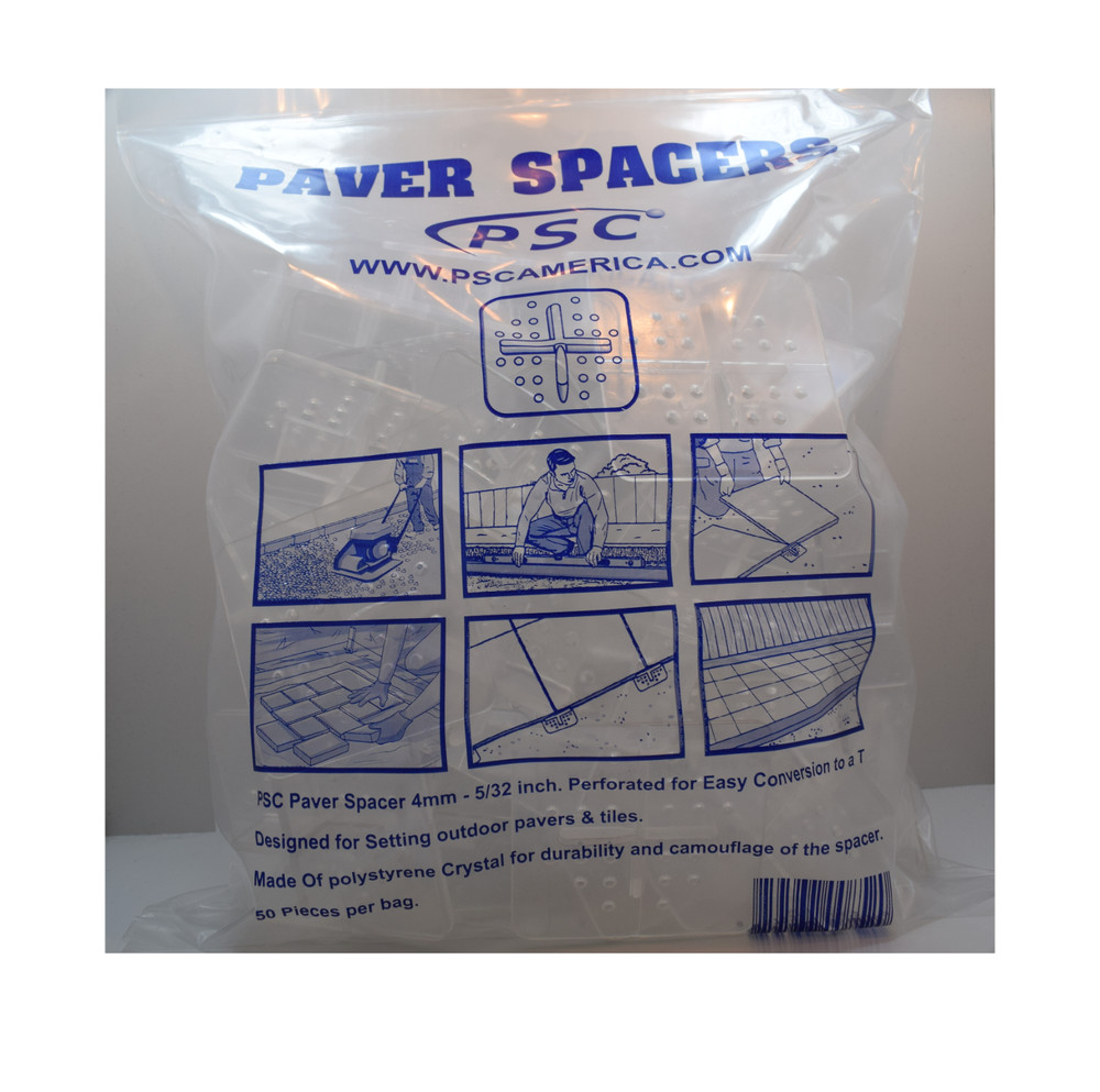 PAVER SPACER 4mm – 5/32″ Transparent 50 pieces Per Bag