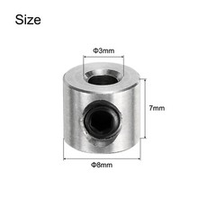 20pcs Set Screw Collars 3mm Bore Shaft Collars, 8mm OD, Stainless Steel