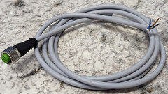 M12 Female Straight 4 Pin Connector Aviation Electrical Socket Cable 2M / 5′