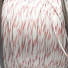 M16878/2-BLE-92 12AWG Tinned Copper PVC Wire, 1000V White/Red Stripe, 100ft