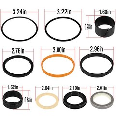 For Case Hydraulic Cylinder Seal Kits 1543252C1 G109452 G102404 1.5” Rod 3” Bore