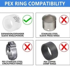 100pcs 1/2″ PROPEX PEX A Tubing Rings Expansion Sleeves Plastic F1960