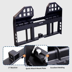 45″ Skid Steer Pallet Fork Frame w/ 48″ Forklift Blades Kubota Bobcat Skid Steer