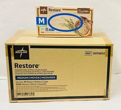 Medline Restore Touch Nitrile Gloves MaxOat+ Medium 2500 box