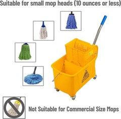 Ergonomic 5.5 Gallon Mop Bucket with Wheels—Ultimate Compact Cleaning Solution