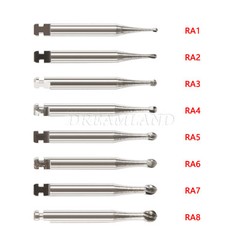 SANDENT Dental Tungsten Steel Carbide Burs Round RA Burs for Low Speed Handpiece