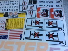 Hyster Forklift decal complete kit includes safety decals Hyster S50FT or S50XM