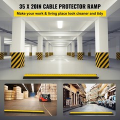 VEVOR Modular Rubber 5-Cable Electrical Snake Cover Protector Ramp Track