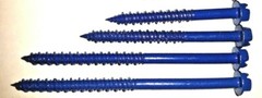 Concrete Masonry HEX Head 1/4x 1-1/4″ to 6″ Anchor Screw, Blue,Tapcon, Bulk