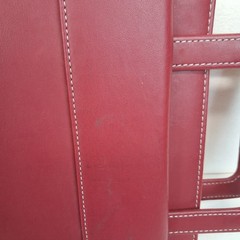 FRANKLIN COVEY Red 7 Ring Planner Binder With Handles Full Zip Read