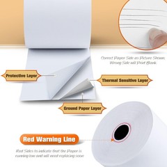 50 Rolls 2.25″ x 165′ Thermal Paper for Cash Register