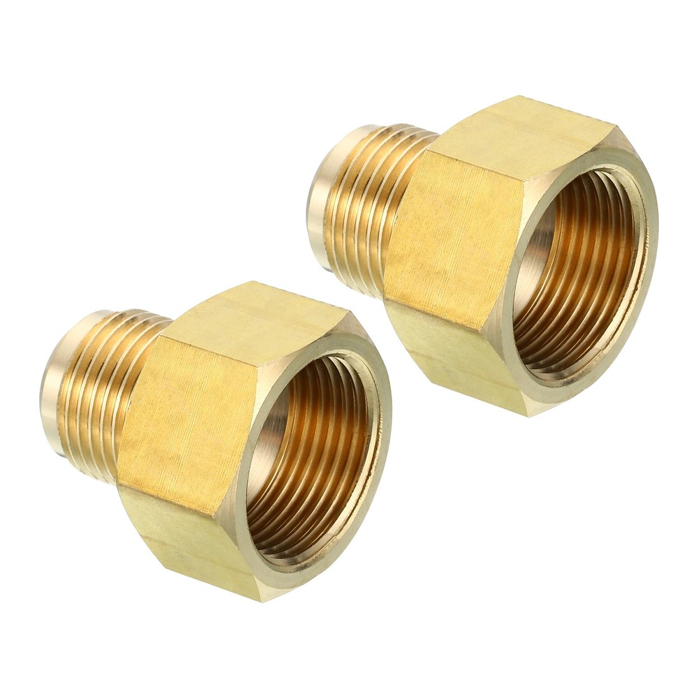 2Pcs 3/4″ Female Flare x 5/8″ Male Flare Connector Brass Adapter Reducing