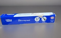 Office Depot Metal Display Easel 61.5 Folding Tripod Presentation Sign Stand NEW