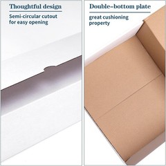 12x10x6 White Shipping Boxes Set of 15, Corrugated Cardboard Mailer Boxes for…