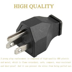 3 Prong Electric Plug Replacement Extension Cord Ends 125V 15A 2Pole 3Wire Ma…