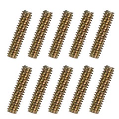 60pcs Fully Threaded Rods 1/4 x 1 Inch for Mounting Fastening Color Zinc