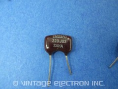 (10) SAHA Silver Mica Radial Capacitors: 22pF x 500VDC, 5% (Short Leads)