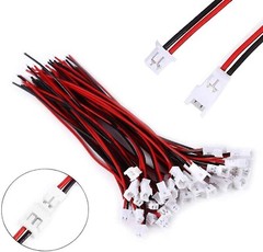 Letool 30 Pairs JST 1.25Mm 2 Pin Micro Male Female Connector Plug with Red Black