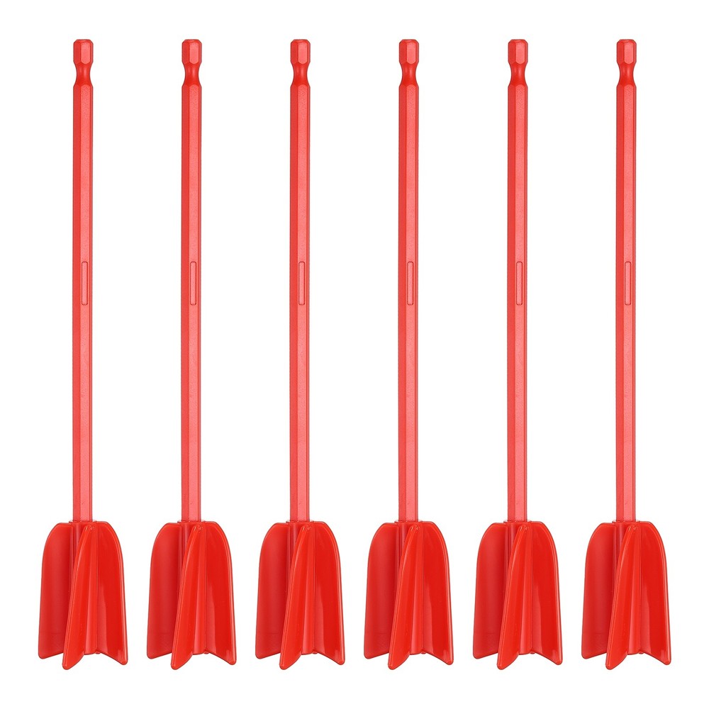 6Pcs 8.7″ ABS Plastic Silicone Resin Mixer Paddle Red