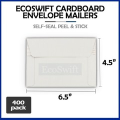 400 – 6.5 x 4.5 ECOSWIFT RIGID PHOTO SHIPPING FLATS CARDBOARD ENVELOPE MAILERS