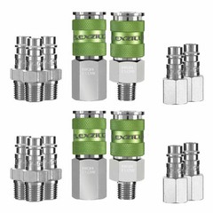 14PC LEGACY FLEXZILLA PRO HI FLO AIR HOSE QUICK COUPLER FITTING SET A53458FZ