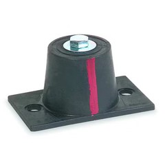 Zoro Select 4C961 Floor Mount Vibration Isolator, Neoprene, 4C961