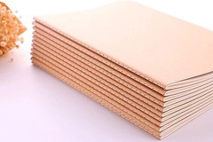 A6 Size Dot Grid Blank Book Retro Brown Cover for Journaling and Planning
