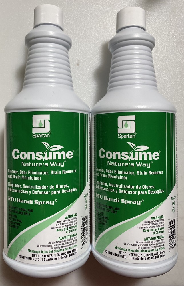 Spartan Consume Natures Way – 2 Pack, Quart Size Enzymatic Cleaner/deodorizer