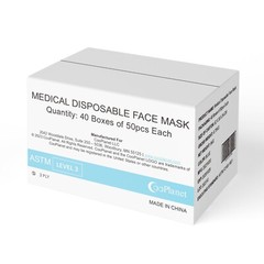 CooPlanet – Blue ASTM Level 3, 99% PFE, Medical-Grade, Face Mask (2000 Case