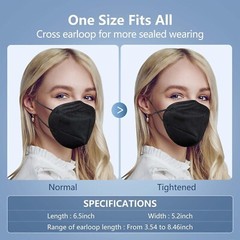 10/30/50/100 Pcs Blue KN95 Protective 5 Layer Face Mask Disposable Respirator