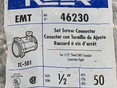 Neer TC-501 EMT Zinc Set Screw Connector 1/2″ Conduit Concrete Tight 50-Pack