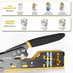 RJ45 Crimping Tool Ethernet Crimp Tool Crimper for RJ11/RJ12 Standard, RJ45 P…
