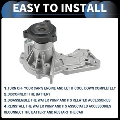 Water Pump, Front 19.5×10.8cm Engine Water Pump with Gasket Kit No.DS7G8501AA…