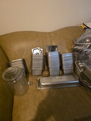 1/9 Size Solid Stainless Steel Steam Table Hotel Pans, 20 Gauge