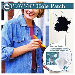 Wall Repair Patch Kit 4×4 6×6 8×8 Drywall Aluminum Mesh Holes Ceilings Self