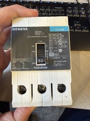 Siemens NGB3B080 3P 80A 600V Circuit Breaker