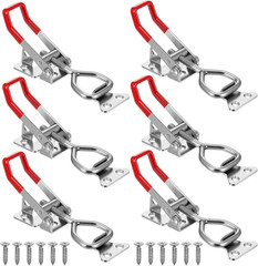 6 Pack 4001 Toggle Latch Clamp with Lock Hole, 304 Stainless Steel Adjustable