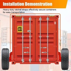 2 Pack Shipping Container Wheel 6×5.5 Lug Kit Heavy Duty Shipping Container Axle