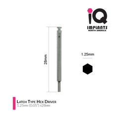 IQ USA Hex Driver Latch Type for Low Speed, 1.25mm (0.05″) Short & Long (2-Pack)