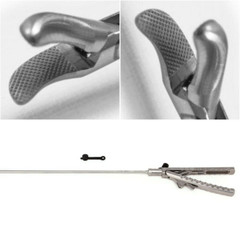 Needle Holder ,Driver V Type Curved Jaw TC Laparoscopy Laparoscopic Forcep 5mm