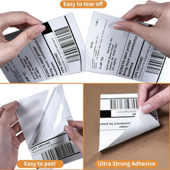 4×6 fanfold direct thermal shipping labels